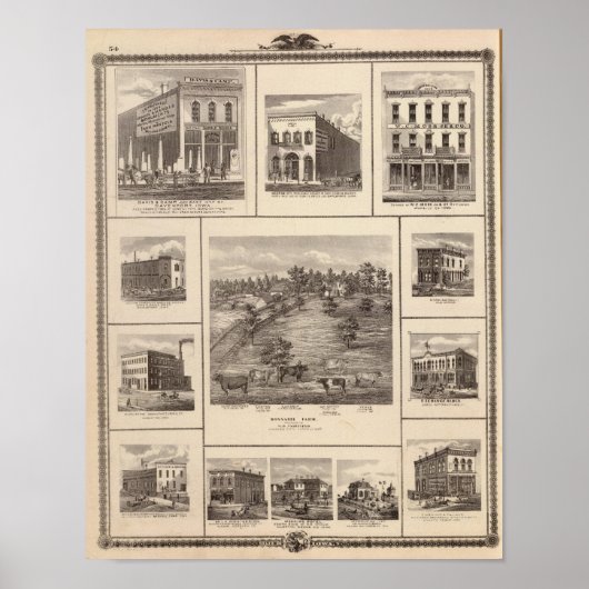 Poster Entreprises en Charles City, Davenport (Devant)