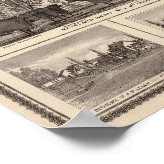 Poster Entreprises, Résidences, Comté de Cedar (Coin)