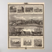 Poster Entreprises, Résidences, Comté de Cedar (Devant)