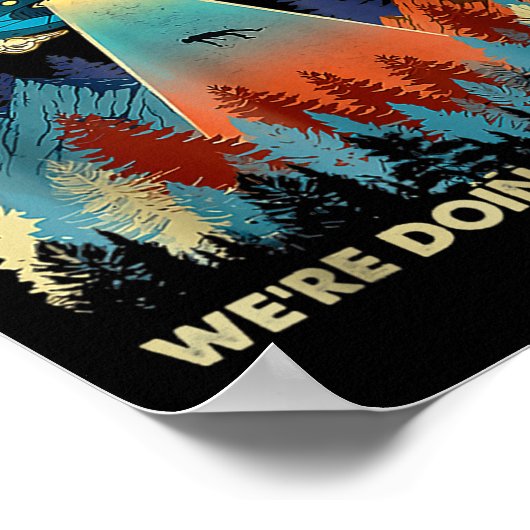 Poster Entrer Dans Alien Perdu Ufo Drôle Faisait Des Chos (Coin)