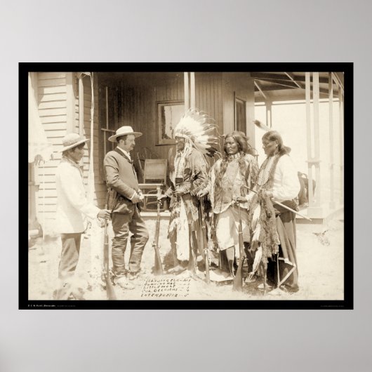Poster Entretien avec trois Indiens Cheyenne SD 1887 (Devant)