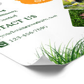 Poster Entretien de pelouse vert et orange (Coin)