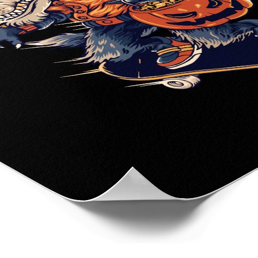 Poster entrewolf en halloweeen (Coin)