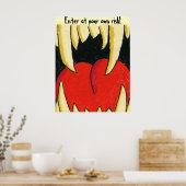 POSTER ENTREZ À VOS PROPRES RISQUES (Cuisine)