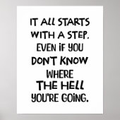 Poster Entrez dans Inconnu - Citation de motivation audac (Devant)