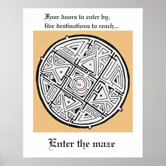 Poster Entrez dans le labyrinthe (Devant)