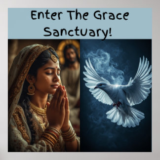 Poster Entrez dans le sanctuaire de la Grâce, thème de co