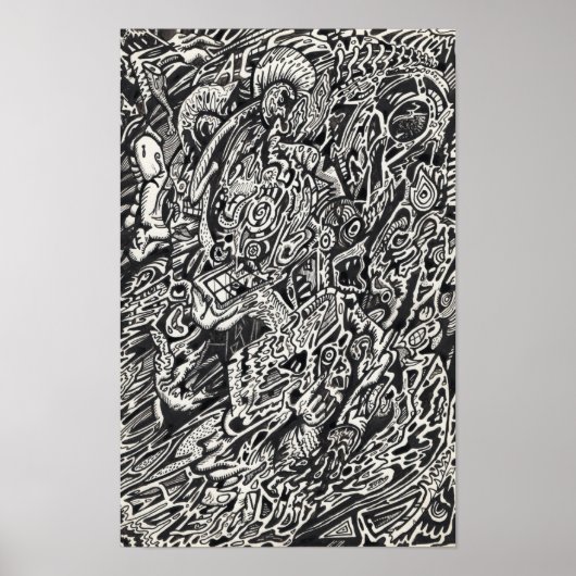 Poster Entrez, l'homme au micro-point (Devant)