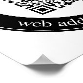 Poster Entrez un site Web pour le code QR instantané (Coin)