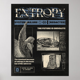 Poster Entropie - Conception Brutaliste