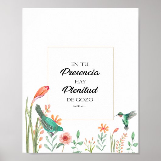 Poster Entu presencia foin plénitude gozo Póster (Devant)