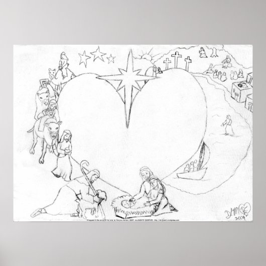 Poster Enveloppé dans les bras de Son Amour (Devant)