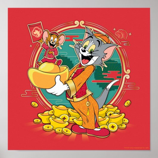 Poster Enveloppe rouge du Nouvel An Tom & Jerry (Devant)