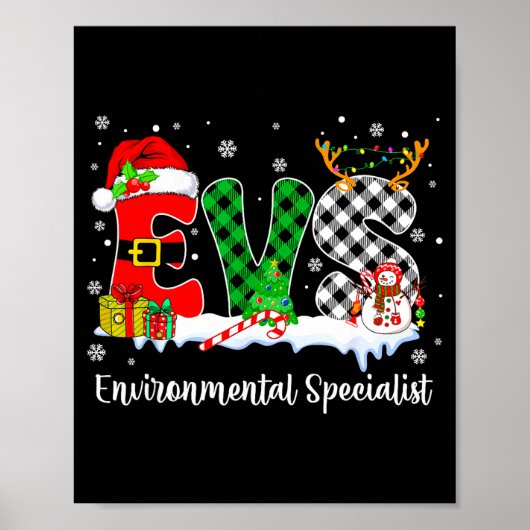 Poster Environmental Specialist Christmas Lights Red Plai (Devant)