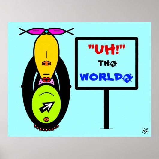 Poster Environnement et mascotte de singe v1 (Devant)