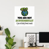 Poster environnementaliste = végétalien, végétarien (Bureau à domicile)