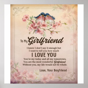 Poster Envoie L'Amour À Ma Fille, De Ton Petit Ami