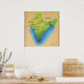 Poster Envolez-vous pour l'Inde (Cuisine)