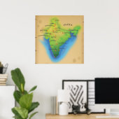 Poster Envolez-vous pour l'Inde (Bureau à domicile)
