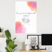Poster Envoyer des notes Sarcastique Funny Monster Peach  (Bureau à domicile)