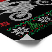 Poster Envoyer Idée Vélo Riding Père Noël Motocross Ugly  (Coin)