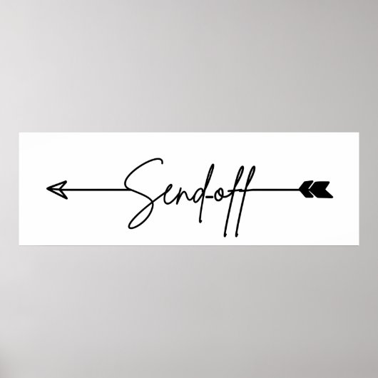 Poster Envoyer le panneau Mariage de direction de signe (Devant)