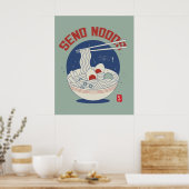 Poster Envoyer Noods Japonais Soupe Ramen (Cuisine)