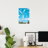 Poster Éoliennes (Bureau à domicile)