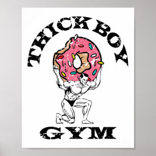 Poster Épais club de gym pour les garçons en état de cris