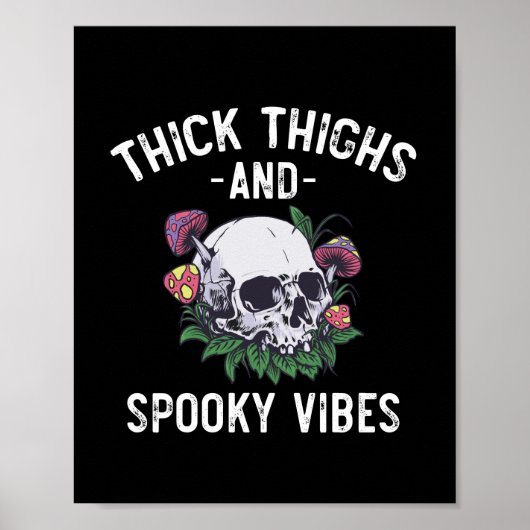 Poster Épais Cuisses Et Vibes Éffrayantes Halloween Corre (Devant)