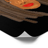 Poster Épais Locaux Black Woman Dreadlock Art (Coin)