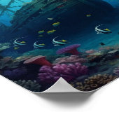 Poster Épave cachée dans le récif (Coin)