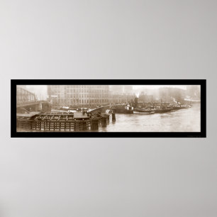 Poster Épave de la photo 1915 de bateau d'Eastland