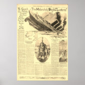 Poster Épave du journal Lusitania (Devant)