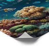 Poster Épave sous-marine sur un récif (Coin)