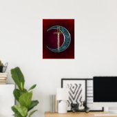 Poster Épée celtique et lune (Bureau à domicile)