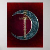 Épée celtique et lune