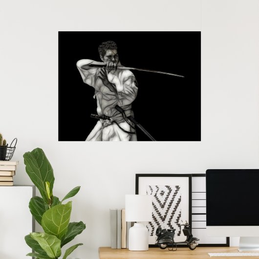 Poster ÉPÉE KATANA de SAMURAI (Bureau à domicile)