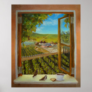 Poster Éperons sur le rebord de la fenêtre