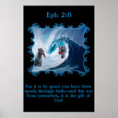 Poster Eph 2:8 Ours grizzlis dans l'océan (Devant)