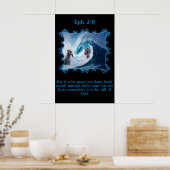 Poster Eph 2:8 Ours grizzlis dans l'océan (Cuisine)