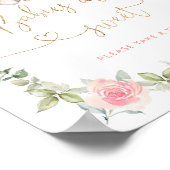 Poster Ephant rose fleuri Les bébés sont de la douce Post (Coin)