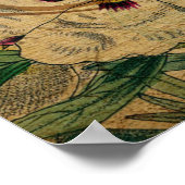 Poster Ephemera French Postcard Line Art of Woman (Coin)