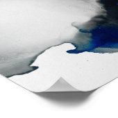 Poster Ephéméral - Bleu et gris (Coin)