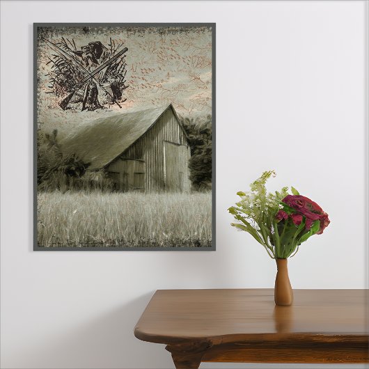 Poster Éphemère de chasse à la ferme