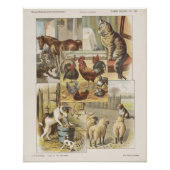 Poster Éphémère de la collection d'animaux de ferme (Devant)