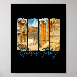 Poster Ephèse Turquie Voyage Séjour Coup de pinceau Souve