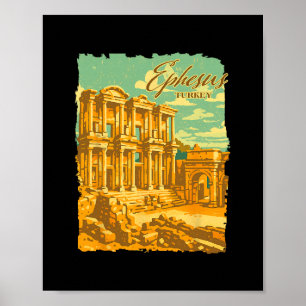 Poster Ephèse Turquie Voyage Voyage Rencontre-moi à Ephès