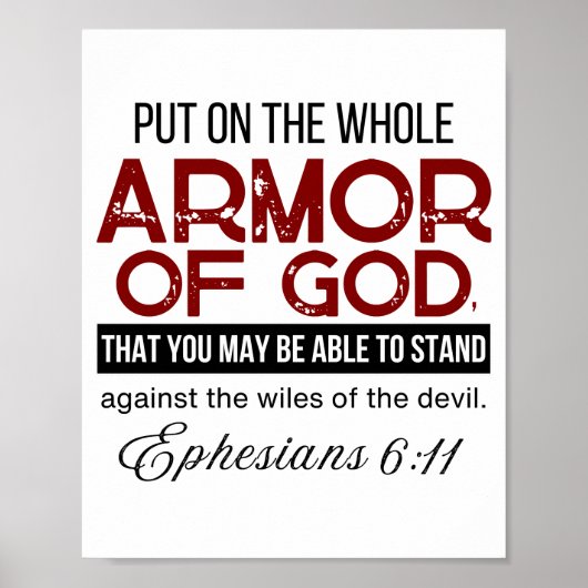 Poster  Ephesians 6:11 Put on the Whole Armor of God (Devant)