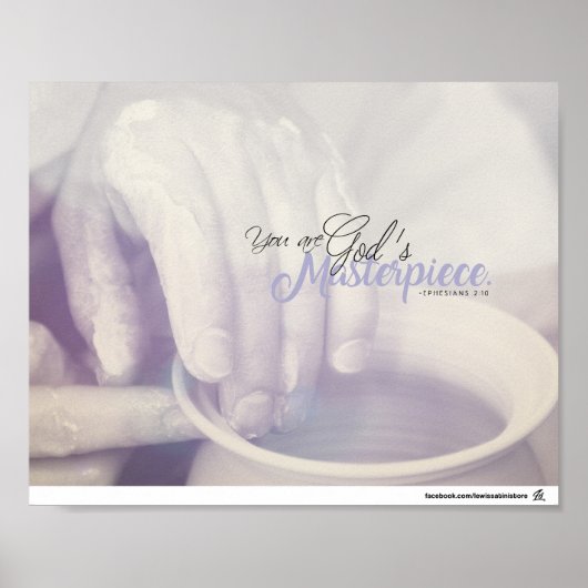 Poster Ephésiens 2:10 - Vous êtes le chef-d'oeuvre de Die (Devant)